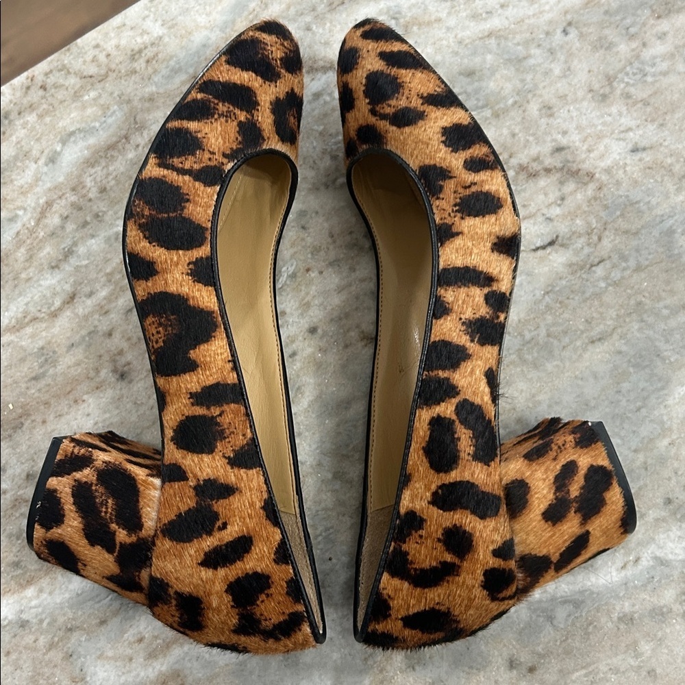 Talbots animal print heels size 7.5M Brown & Black - Picture 7 of 13
